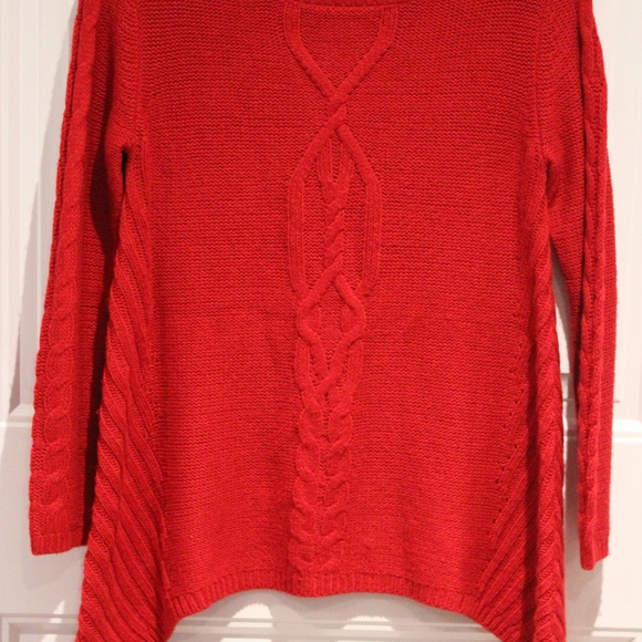 2/$20 🏷 Style & Co Red Knit Sweater Size S Petite - Picture 3 of 3